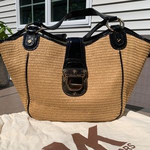 Michael Kors Charlton Straw Leather Bag
